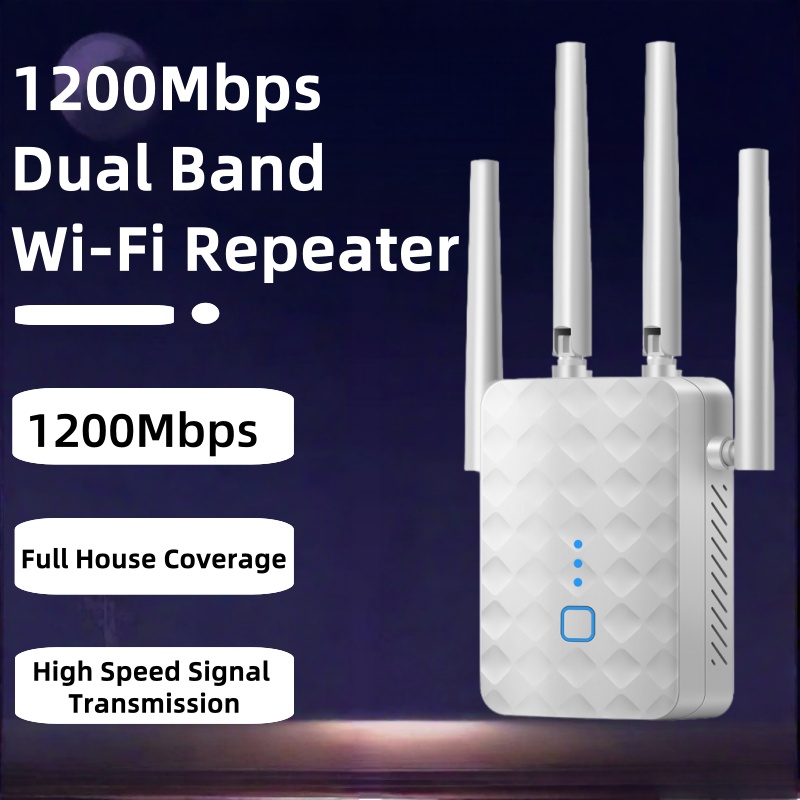 Home Security No Wifi - 1200Mbps Dual Band WiFi Repeater 2.4G/5GHz