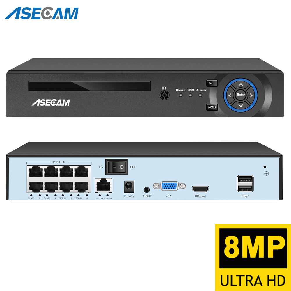 Home Security With Camera - Super 8MP POE NVR Video Recorder
