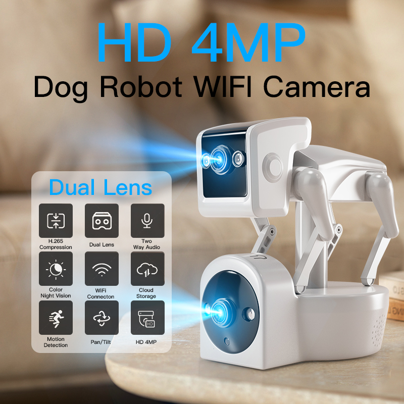 Home Security Robot Dog - 1080P 5G Dual Lens Robot Dog