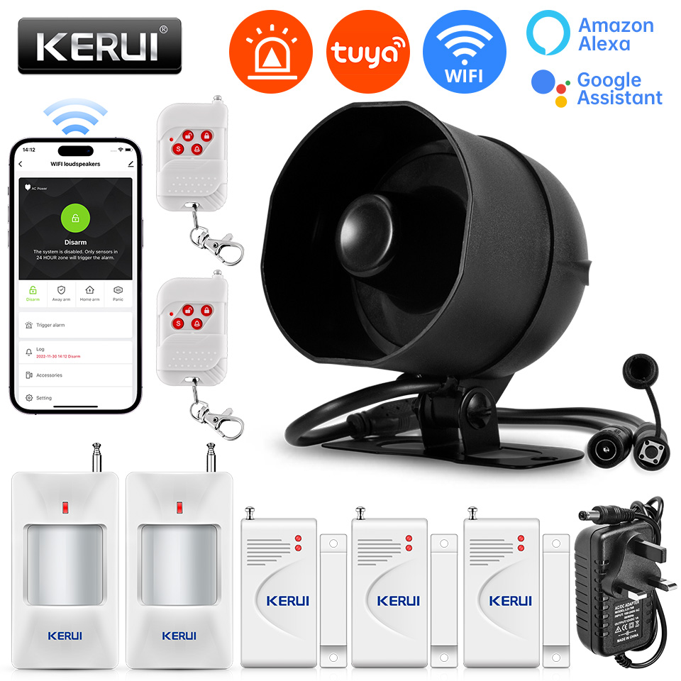 Home Security System Installation - KERUI 120db Siren Alarm System WiFi