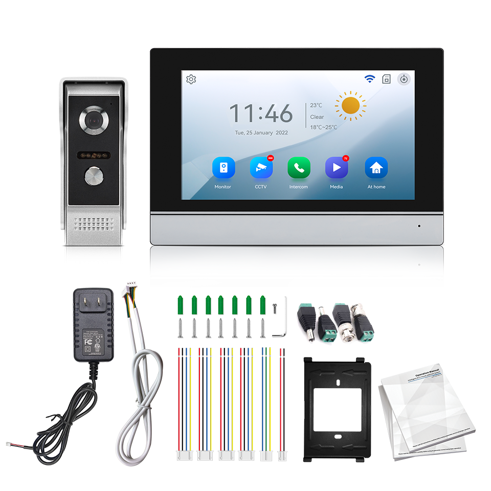 Home Security No Wifi - 7Inch IPS Screen 2MP Tuya Remote