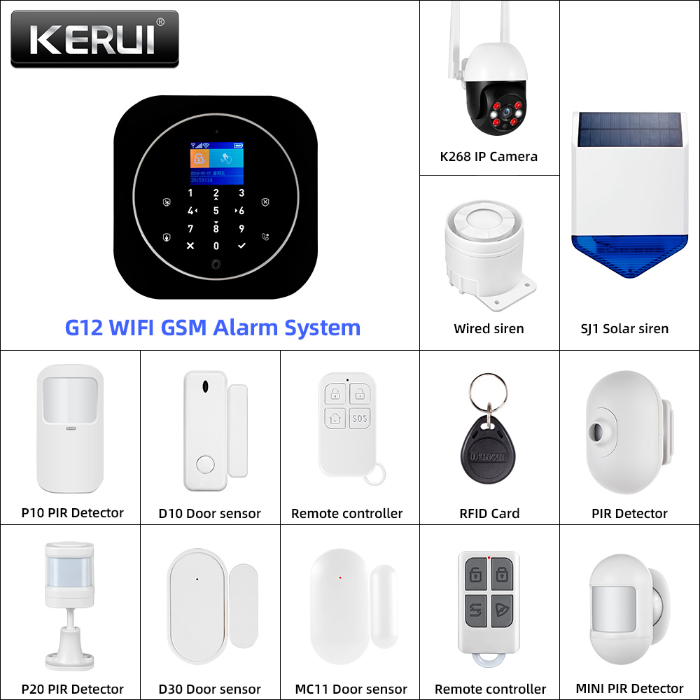 KERUI G12 2G Wifi Wireless Hom - Home Security No Wifi 评论和价格