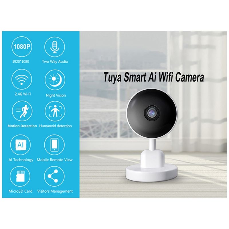 Essential Indoor Wifi Tuya Cam - Home Security With Monitoring 评论和价格