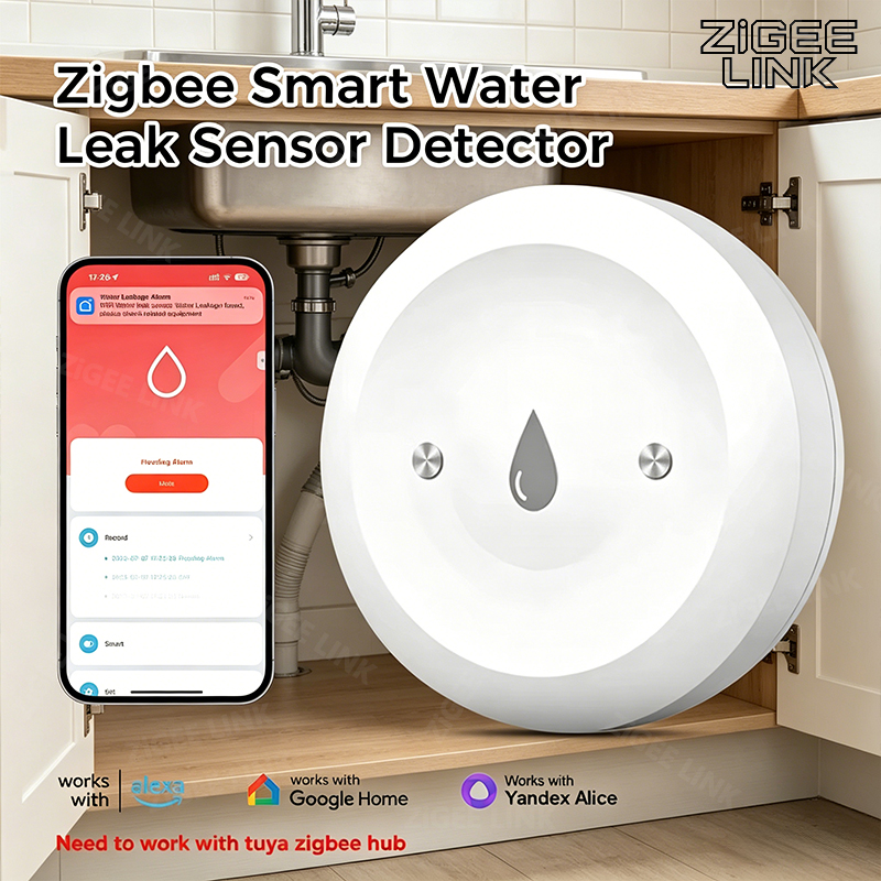 Zigbee3.0 Smart Water Leak Sen - Home Security With Monitoring 评论和价格
