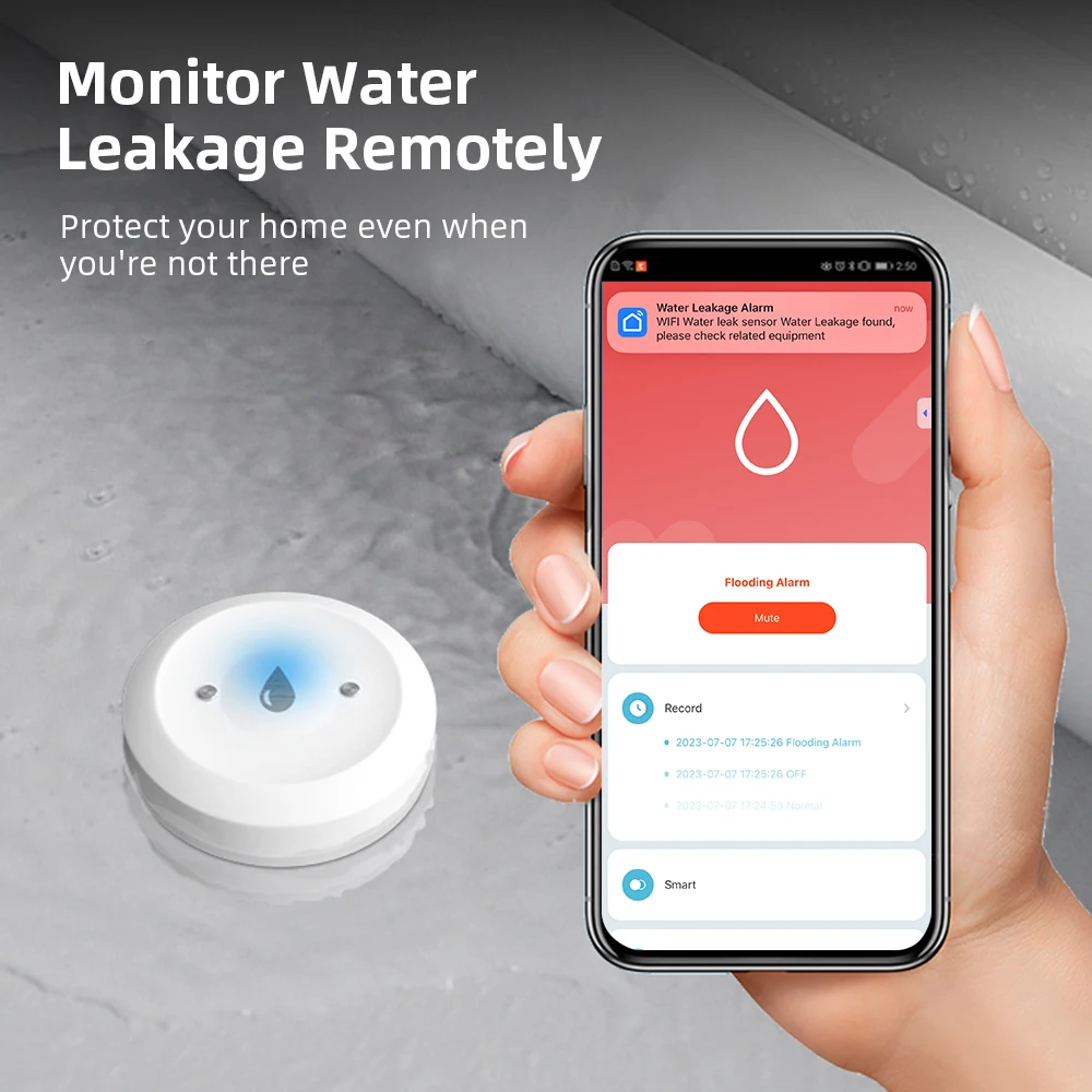 Zigbee3.0 Smart Water Leak Sen - Home Security With Monitoring 评论和价格
