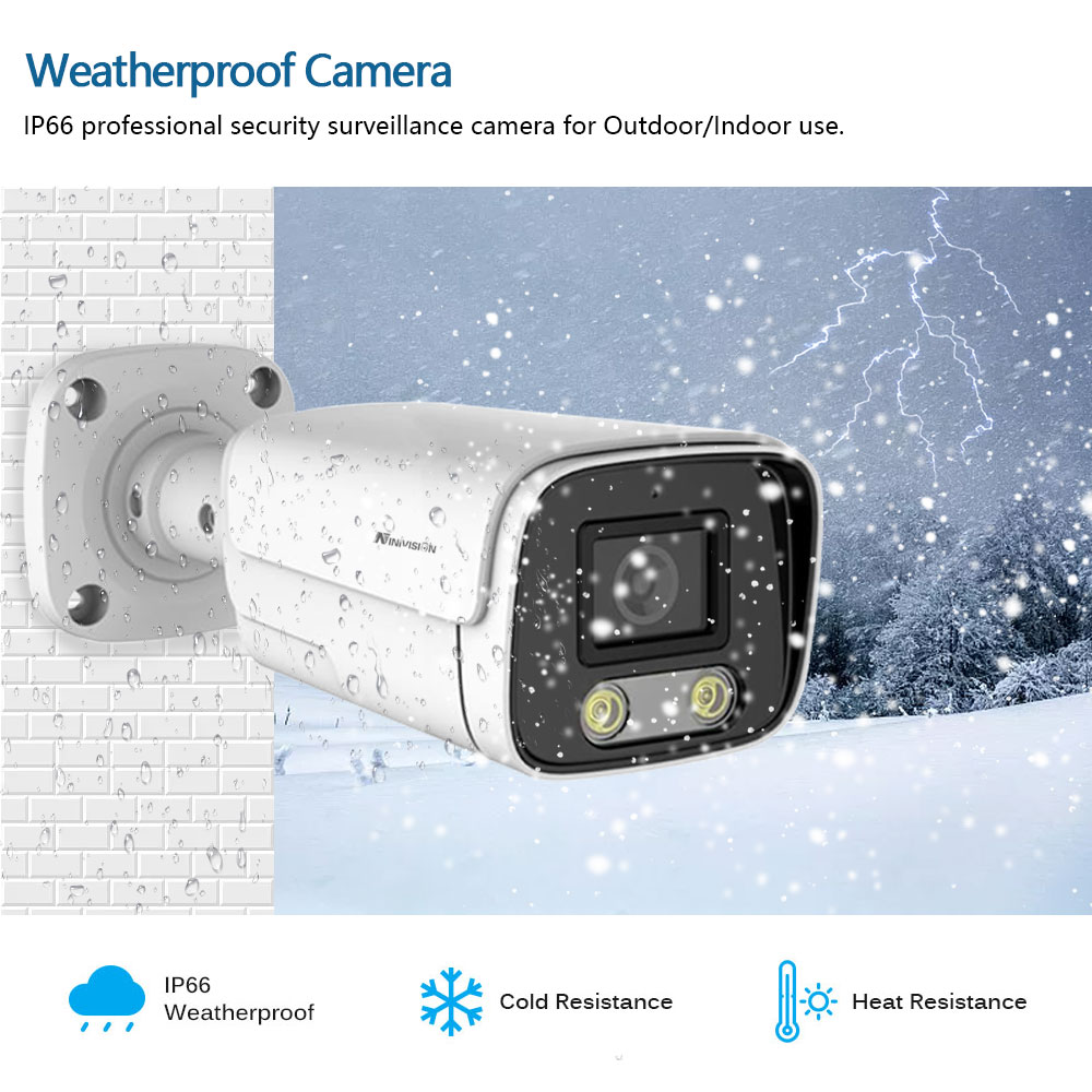 10CH 8MP HD Video Surveillance - Ip Camera Outdoor 4K 评论和价格