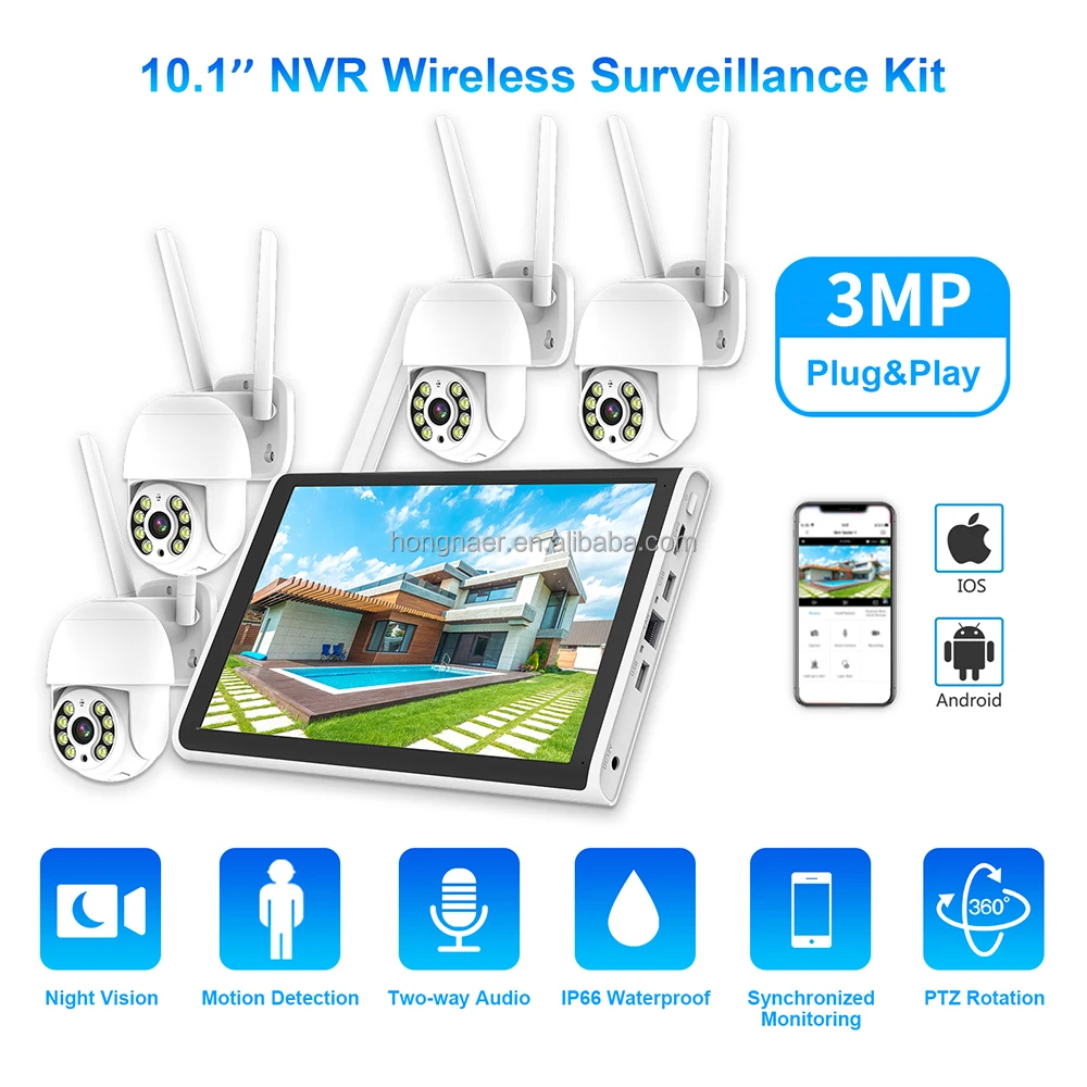 2026 Hongnaer 3MP 4 Channel Wi - Home Security With Camera 评论和价格