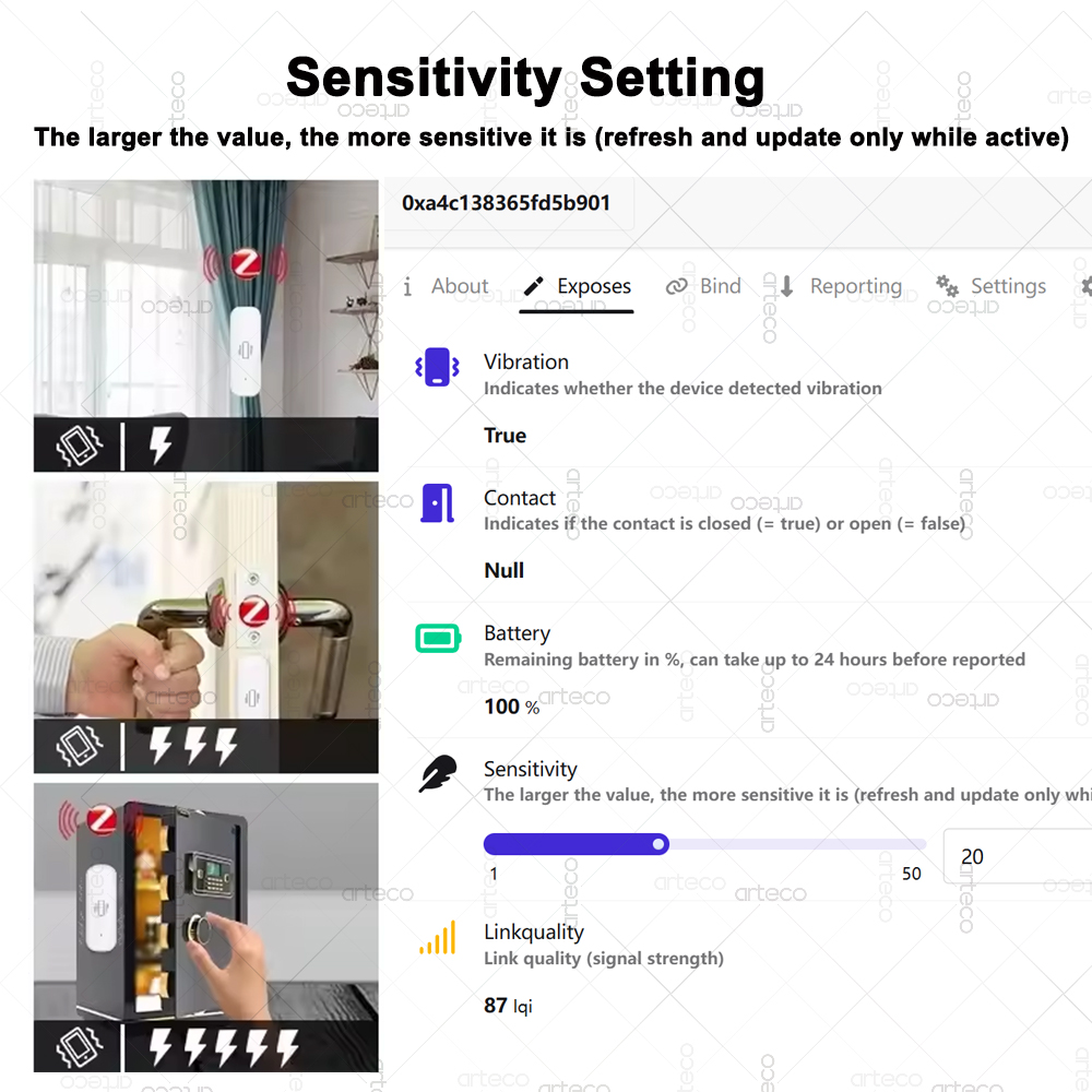 Smart ZigBee 3.0 Vibration Sen - Home Security With Monitoring 评论和价格