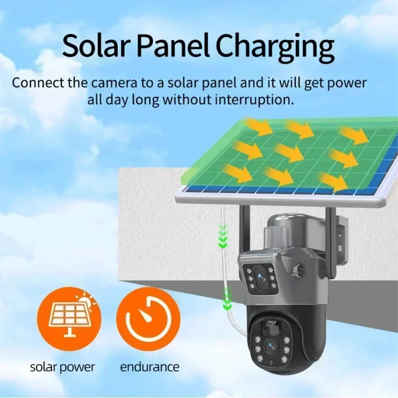 Solar Powered 4K 8MP Surveilla - Ip Camera Outdoor 4K 评论和价格