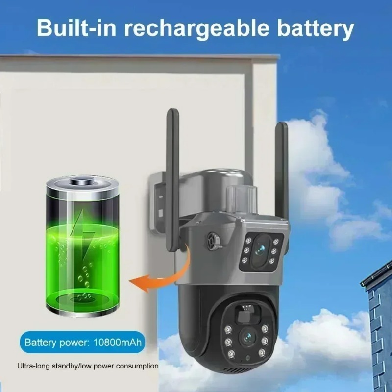 Solar Powered 4K 8MP Surveilla - Ip Camera Outdoor 4K 评论和价格