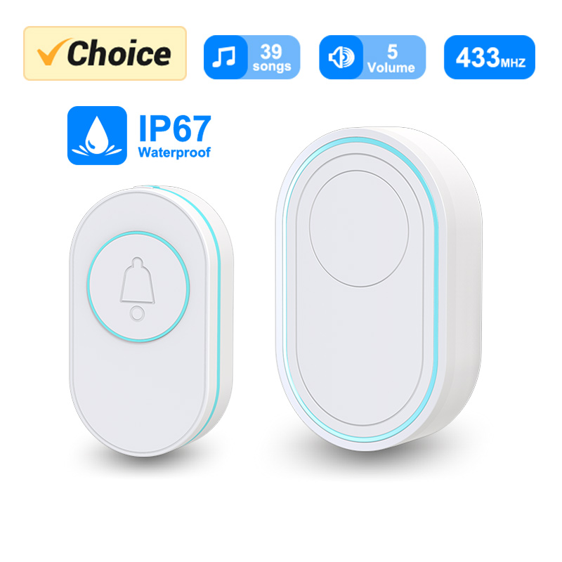 Wireless Doorbell IP67 Waterpr - Home Security Beams 评论和价格