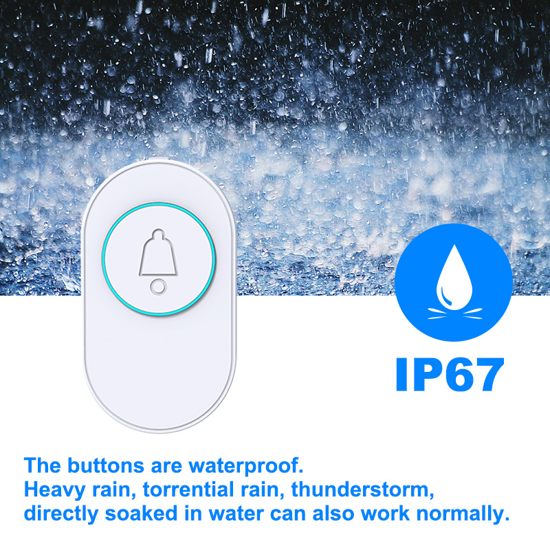 Wireless Doorbell IP67 Waterpr - Home Security Beams 评论和价格