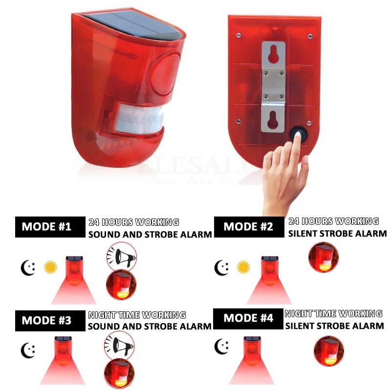 Waterproof Solar Powered Alarm - Home Security Equipment 评论和价格