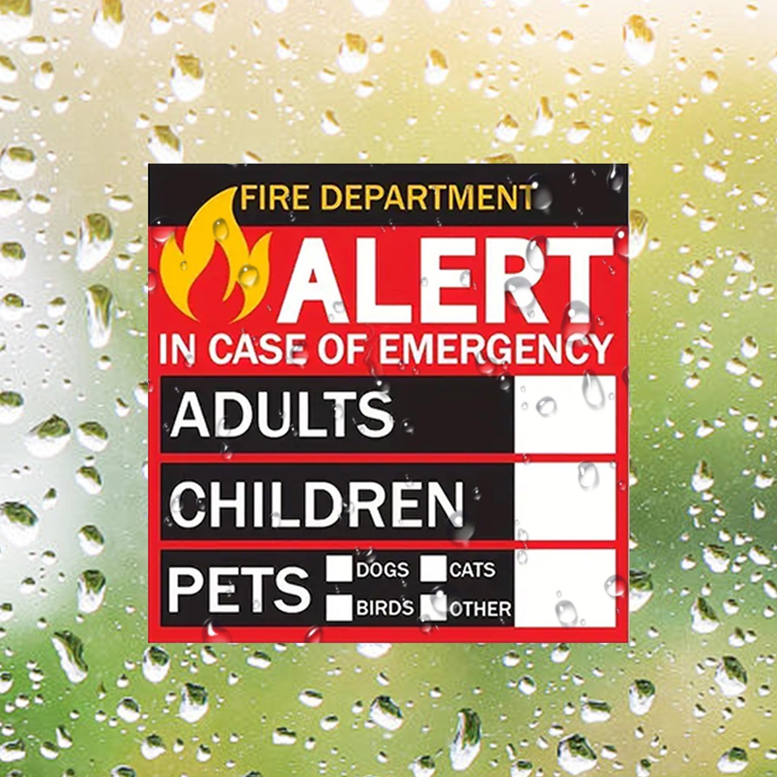 Fire Pet Alert Sticker Rain-Pr - Home Security Department Us 评论和价格