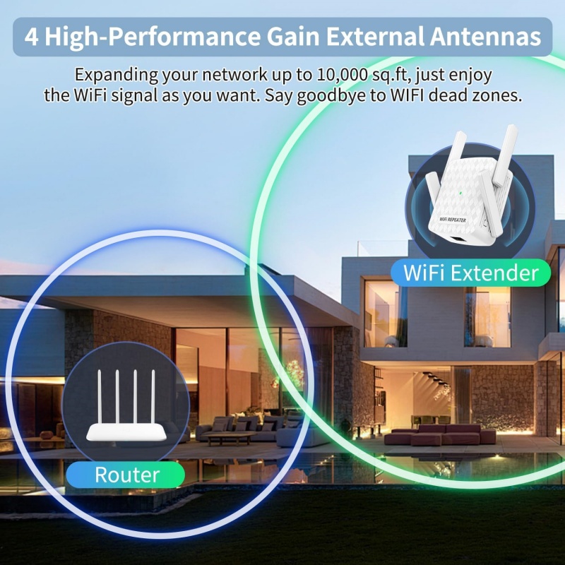 1200Mbps Wireless Wifi Extende - Home Security No Wifi 评论和价格