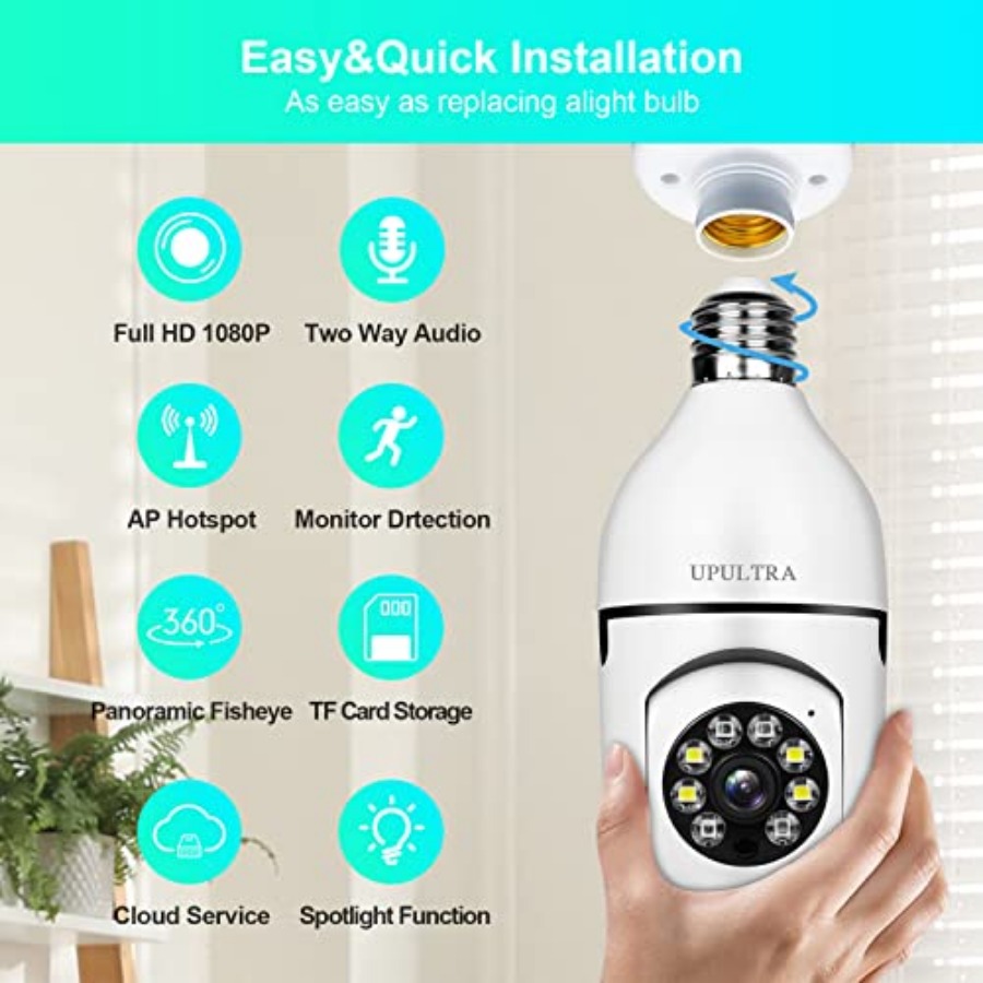 Light Bulb 1080P Security Wire - Home Security With Cameras 评论和价格