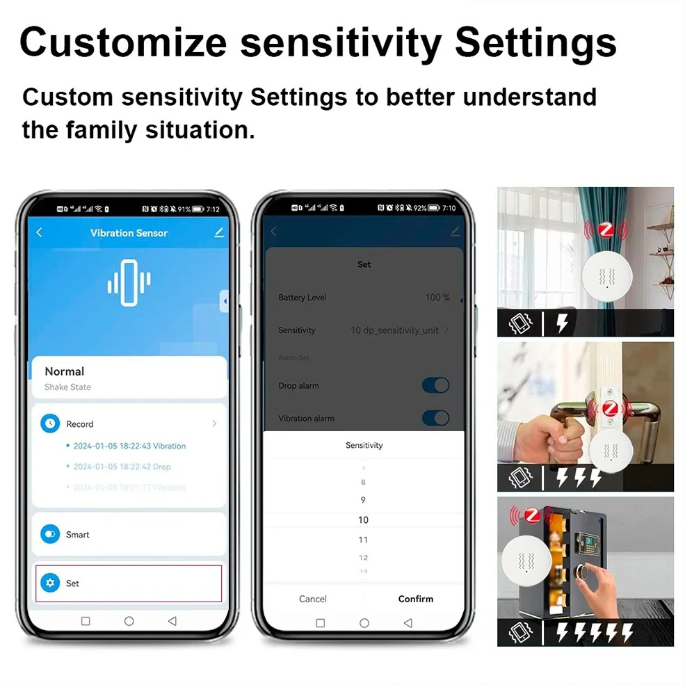 Tuya ZigBee Smart Vibration &  - Home Security With Monitoring 评论和价格
