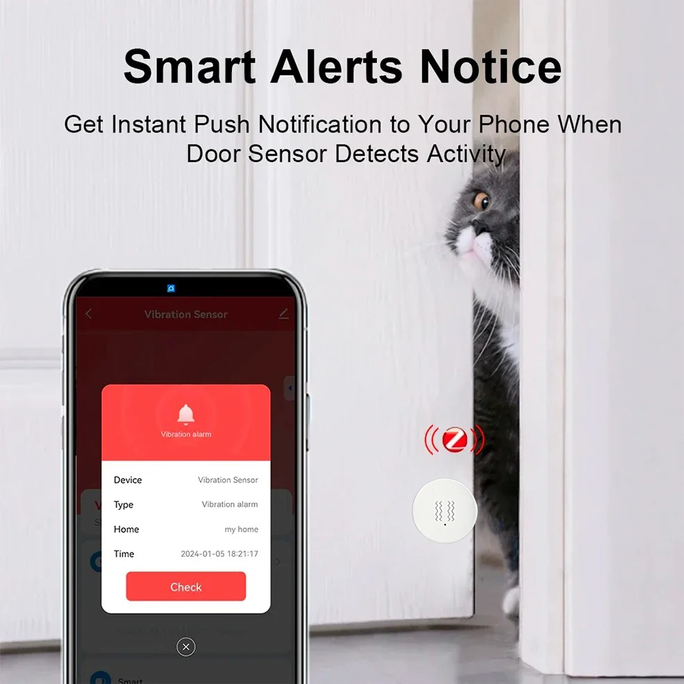 Tuya ZigBee Smart Vibration &  - Home Security With Monitoring 评论和价格