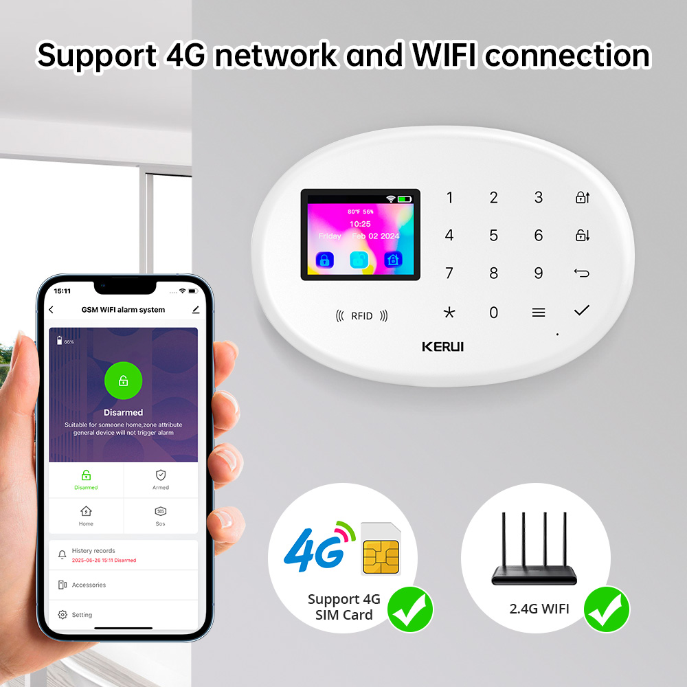 KERUI W204 Tuya Smart Home Ala - Home Security No Wifi 评论和价格