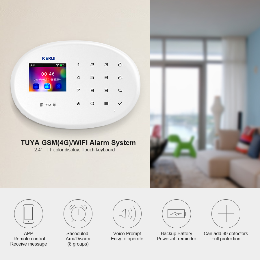 KERUI W202 WIFI GSM Alarm Syst - Home Security System Installation 评论和价格