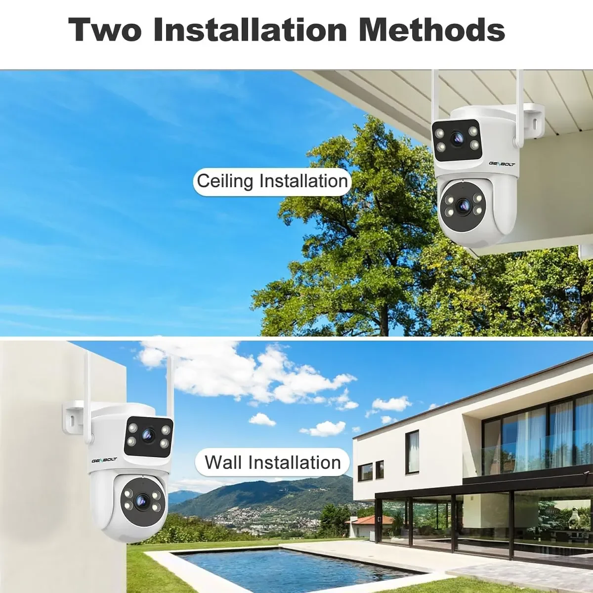 GENBOLT PTZ WiFi Security Came - Home Security System Installation 评论和价格