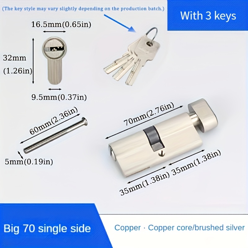 1Pc European Standard 60/70/80 - Home Security Locks 评论和价格