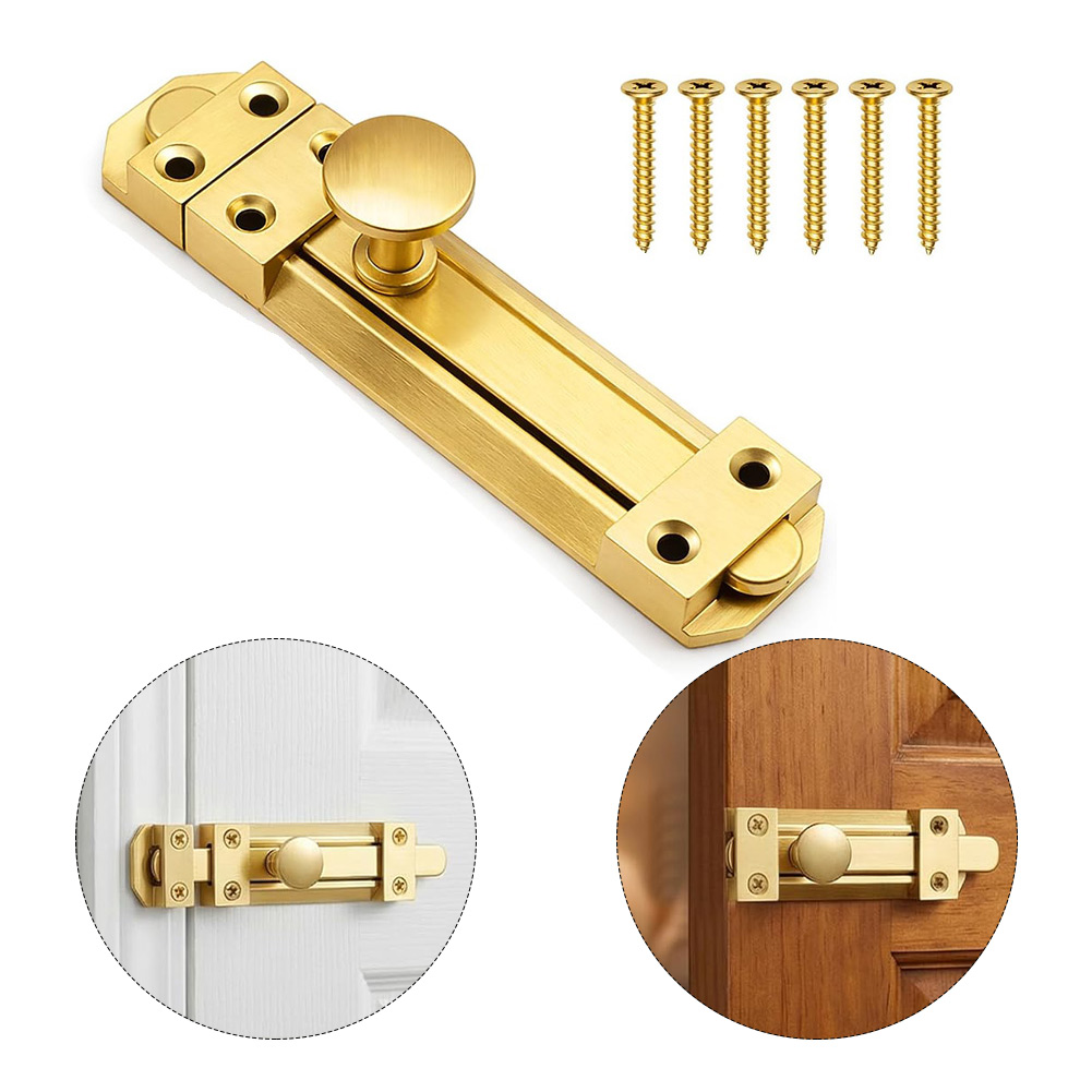 5 Inch Solid Brass Sliding Doo - Home Security Locks 评论和价格