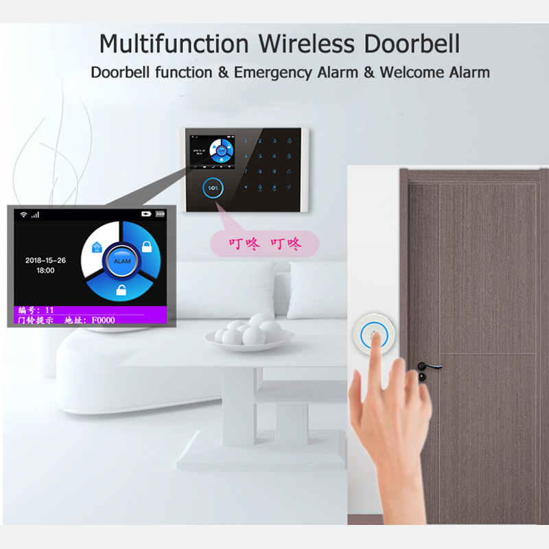 New 433MHz Wireless Doorbell D - Home Security System Installation 评论和价格