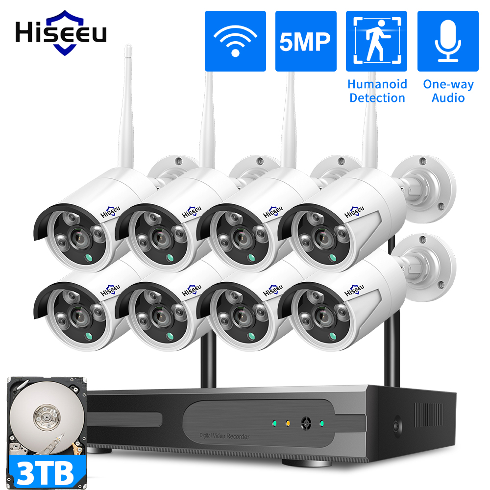 Hiseeu 3/5/8MP WiFi CCTV Camer - Home Security With Monitoring 评论和价格