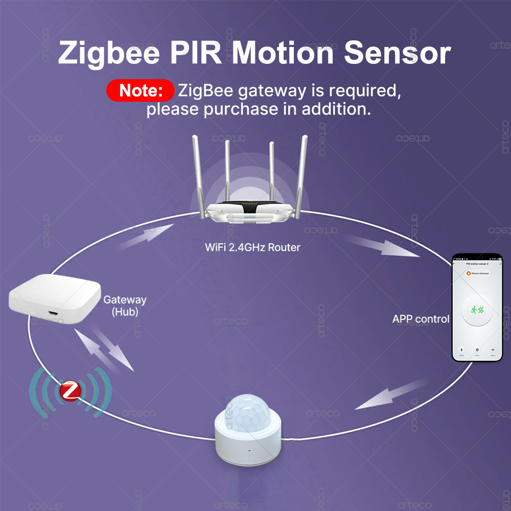 Zigbee 3.0 Mini PIR Motion Sen - Home Security App 评论和价格