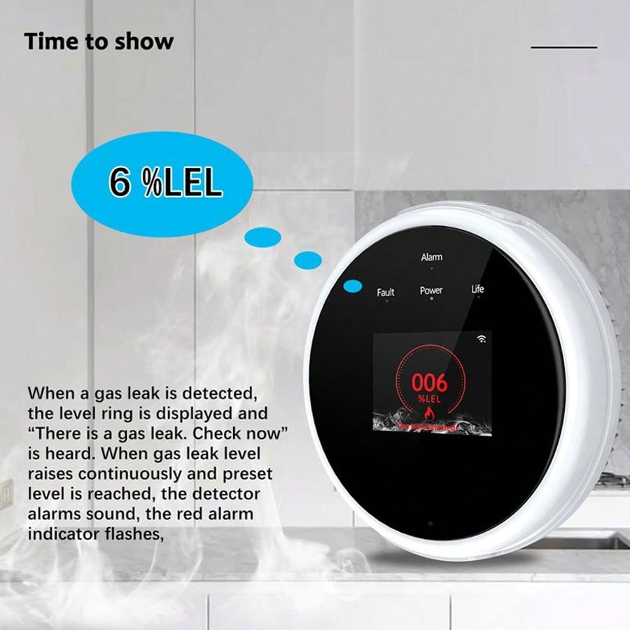 2.4G WiFi Gas Alarm Sensor Com - Home Security Equipment 评论和价格