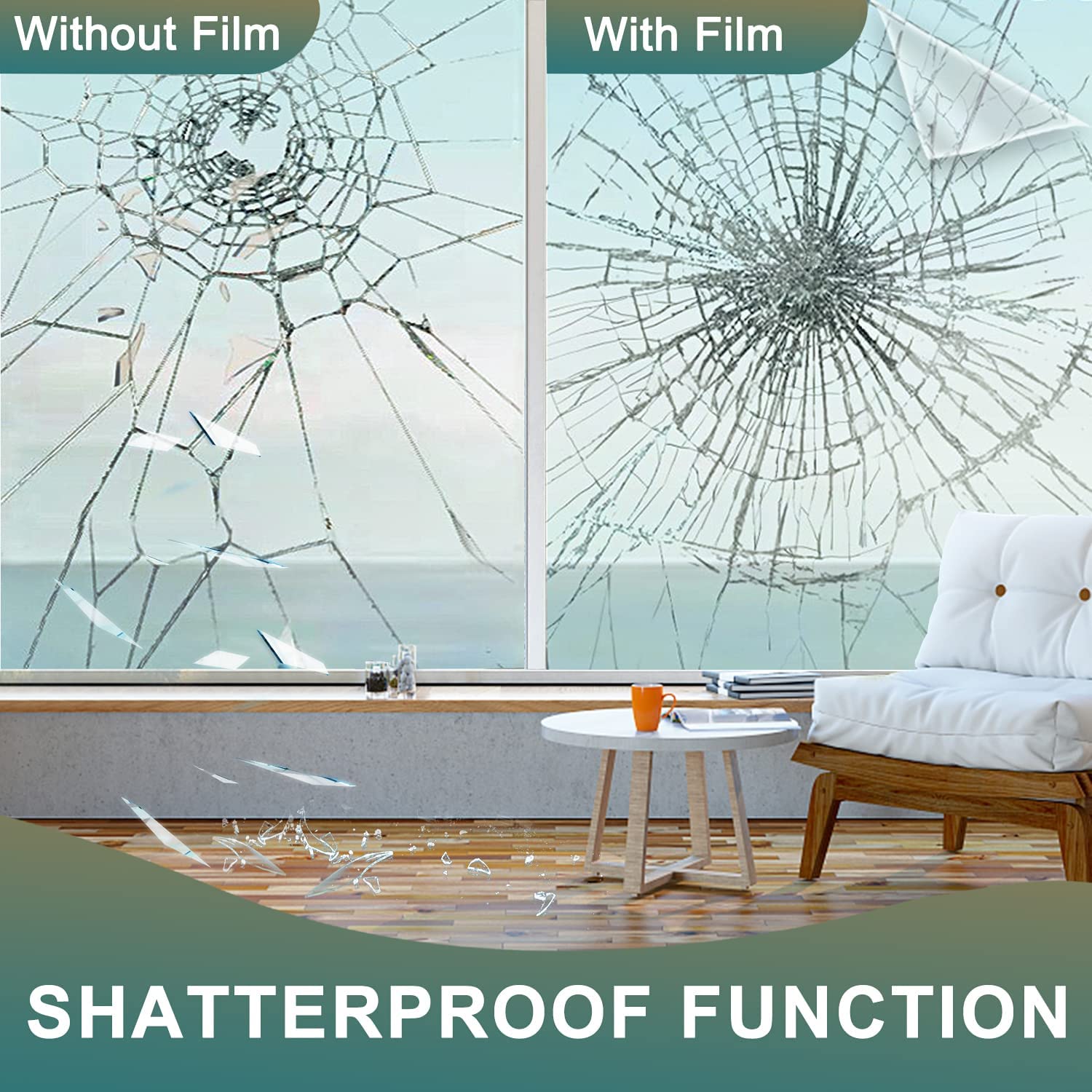 2/3/5m Clear Security and Safe - Home Security Film For Windows 评论和价格