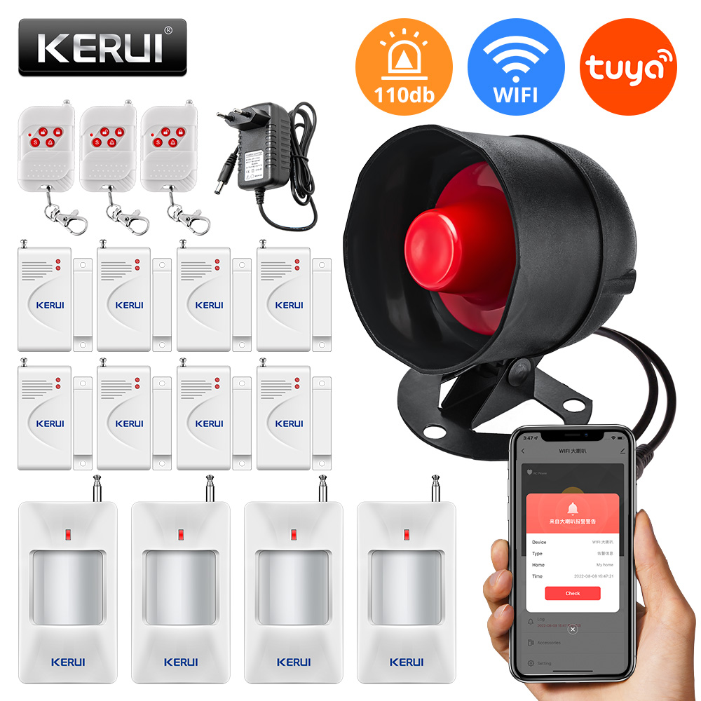 KERUI Tuya WIFI Loudly Speaker - Home Security System Installation 评论和价格