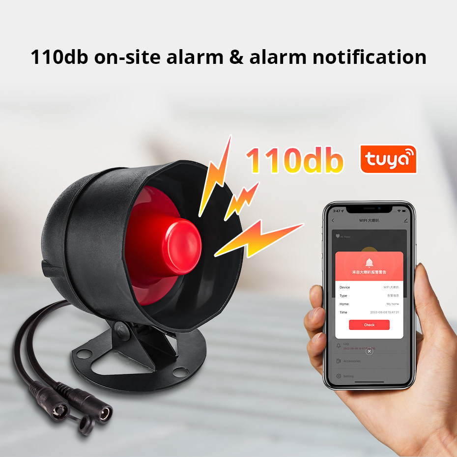 KERUI Tuya WIFI Loudly Speaker - Home Security System Installation 评论和价格
