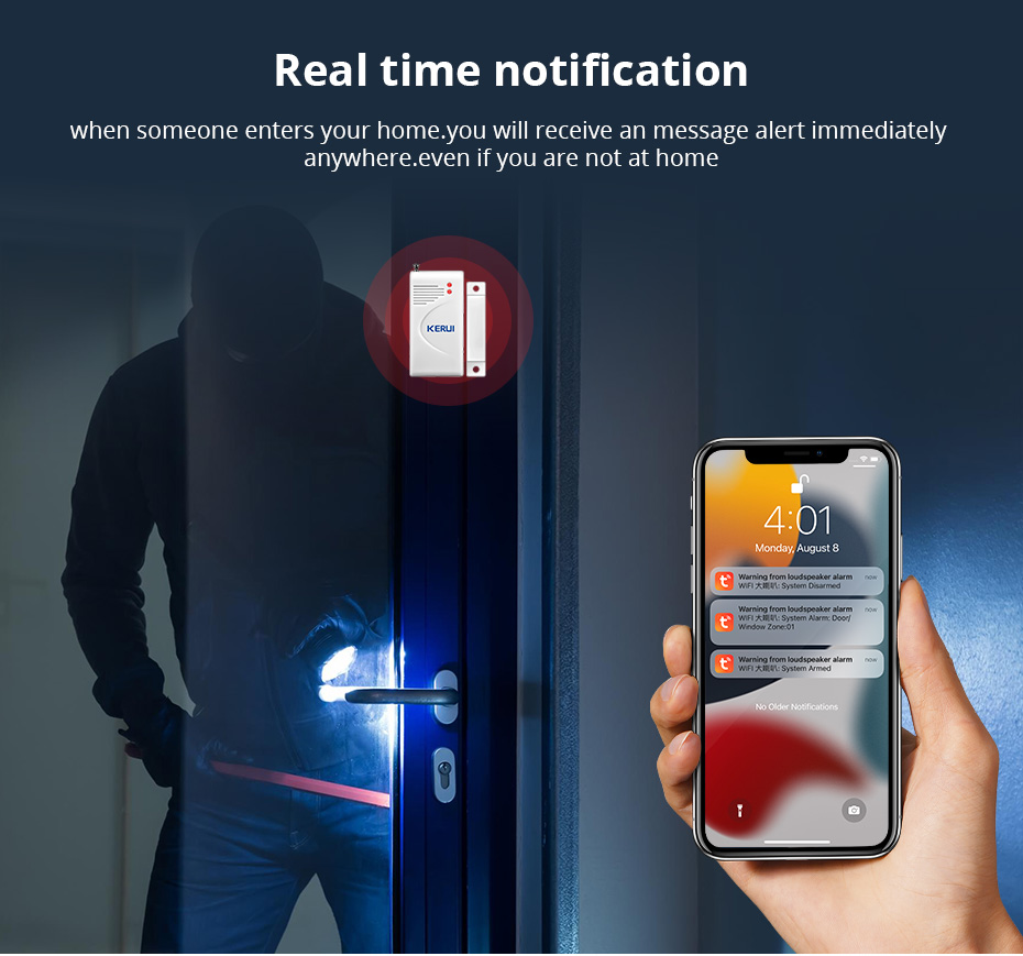 KERUI Tuya WIFI Loudly Speaker - Home Security System Installation 评论和价格
