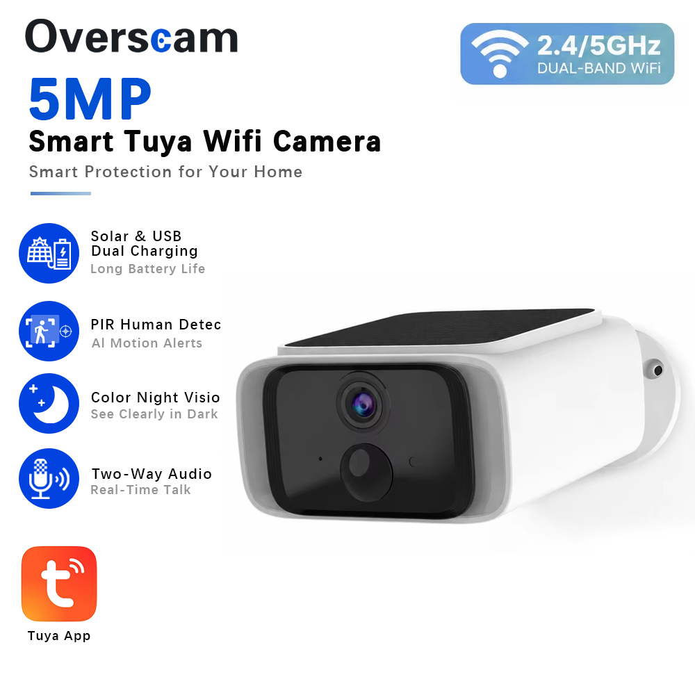Tuya 5MP Solar Security Camera - Home Security No Wifi 评论和价格