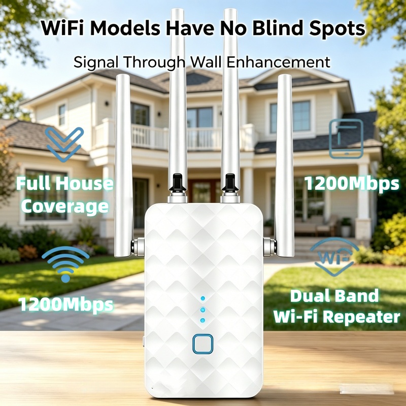 1200Mbps WiFi Repeater Wireles - Home Security No Wifi 评论和价格