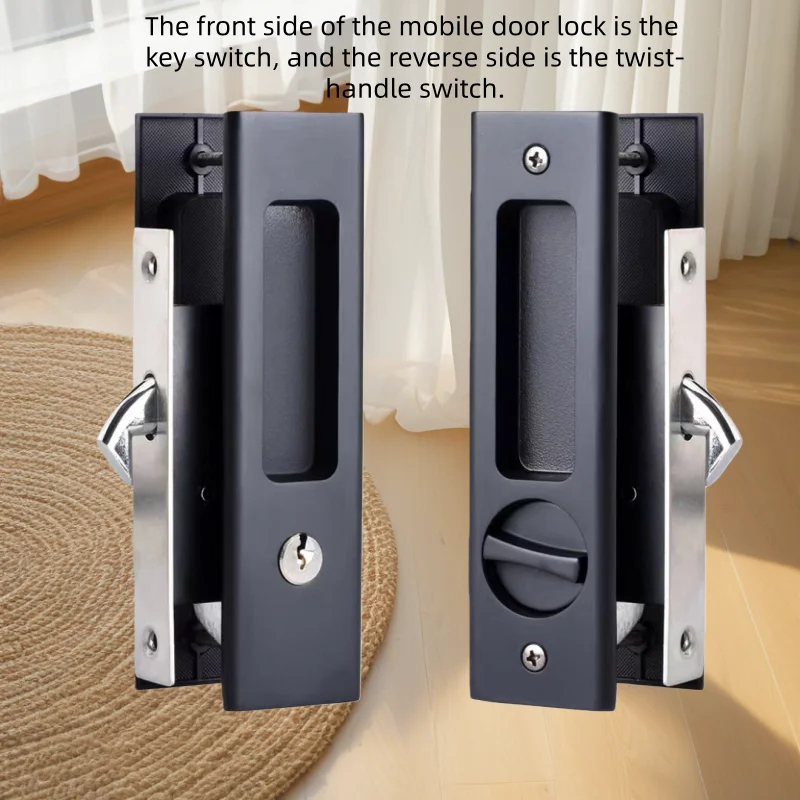 Heavy-Duty Black Sliding Door  - Home Security Locks 评论和价格