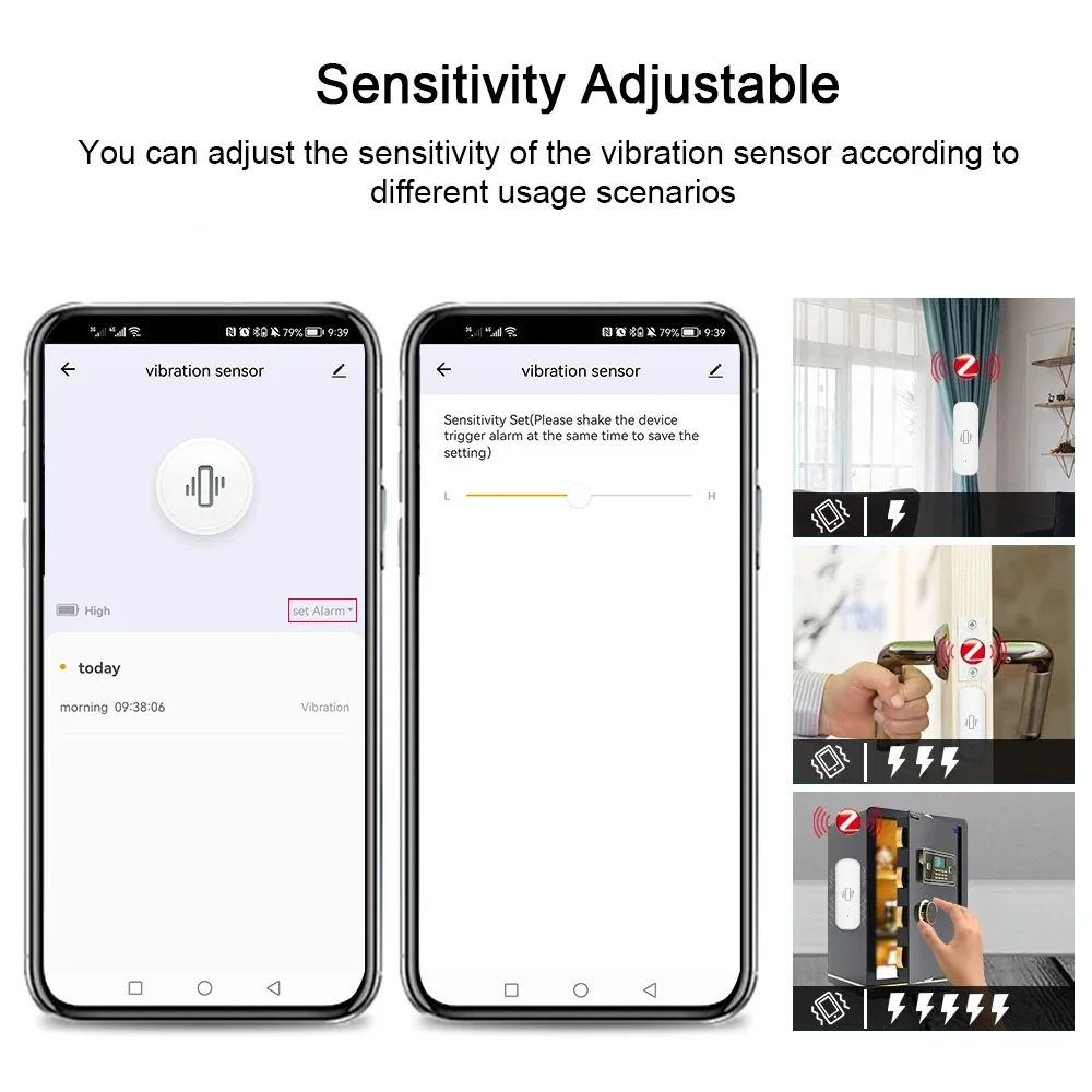 Tuya WiFi/Zigbee Smart Vibrati - Home Security With Monitoring 评论和价格