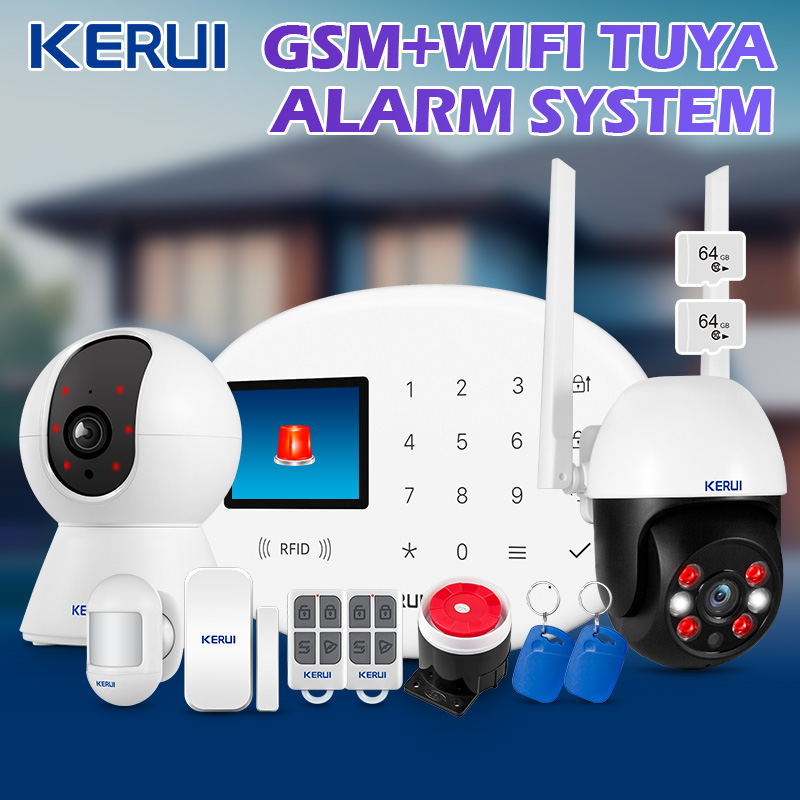 KERUI Tuya Wireless Home Alarm - Home Security No Wifi 评论和价格