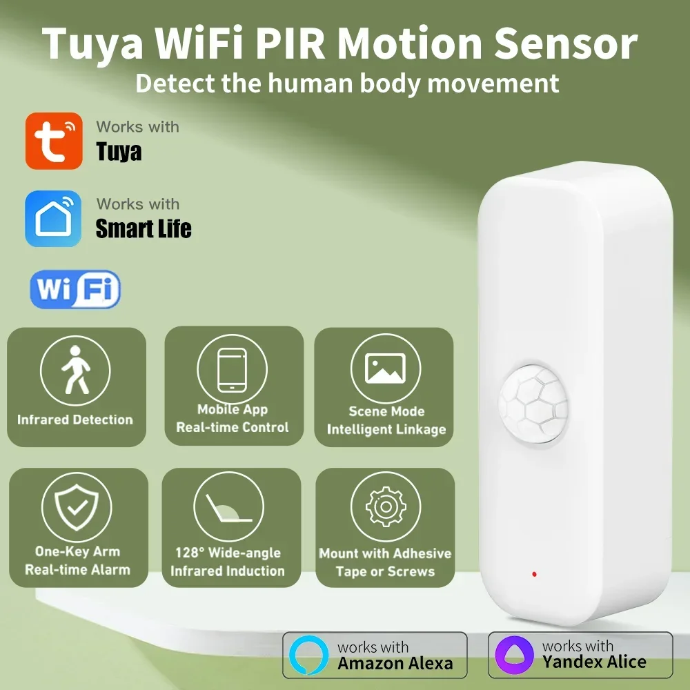 Tuya WiFI Motion Sensor PIR Sm - Home Security App 评论和价格